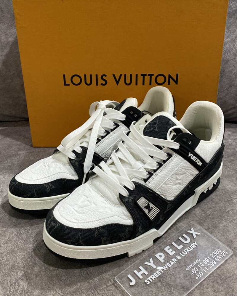 LV Trainer Denim Panda Black