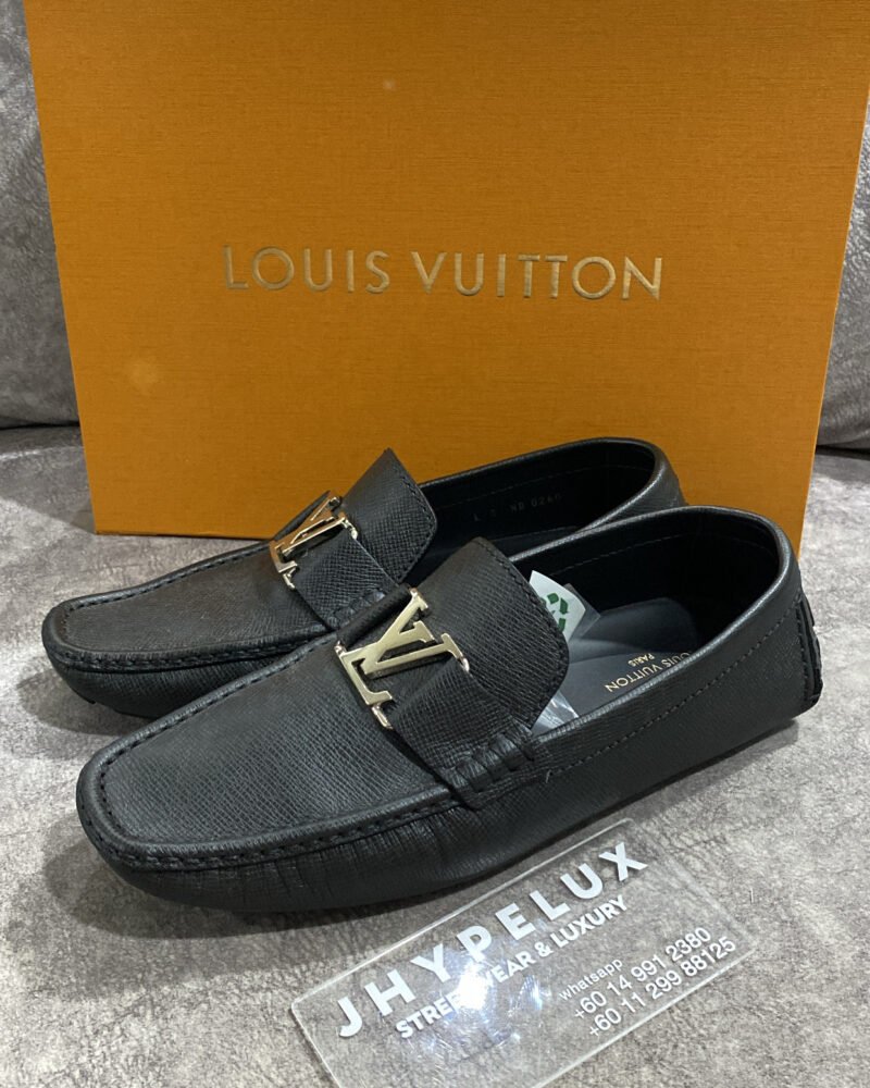 LV Moccasin Loafer Monte Carlo with Silver Logo (Black)