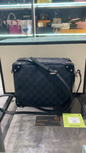 Gucci Soft Square Box Trunk Supreme Logo Black