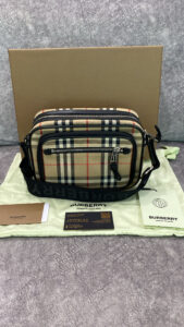 Burberry Paddy Brown Checkered Sling Camera Bag