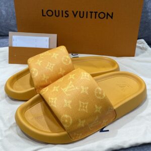 LV Mules Orange Waterfront Monogram