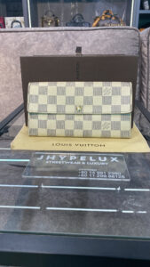 LV Wallet Long Azure Damier Portefeuille Sara