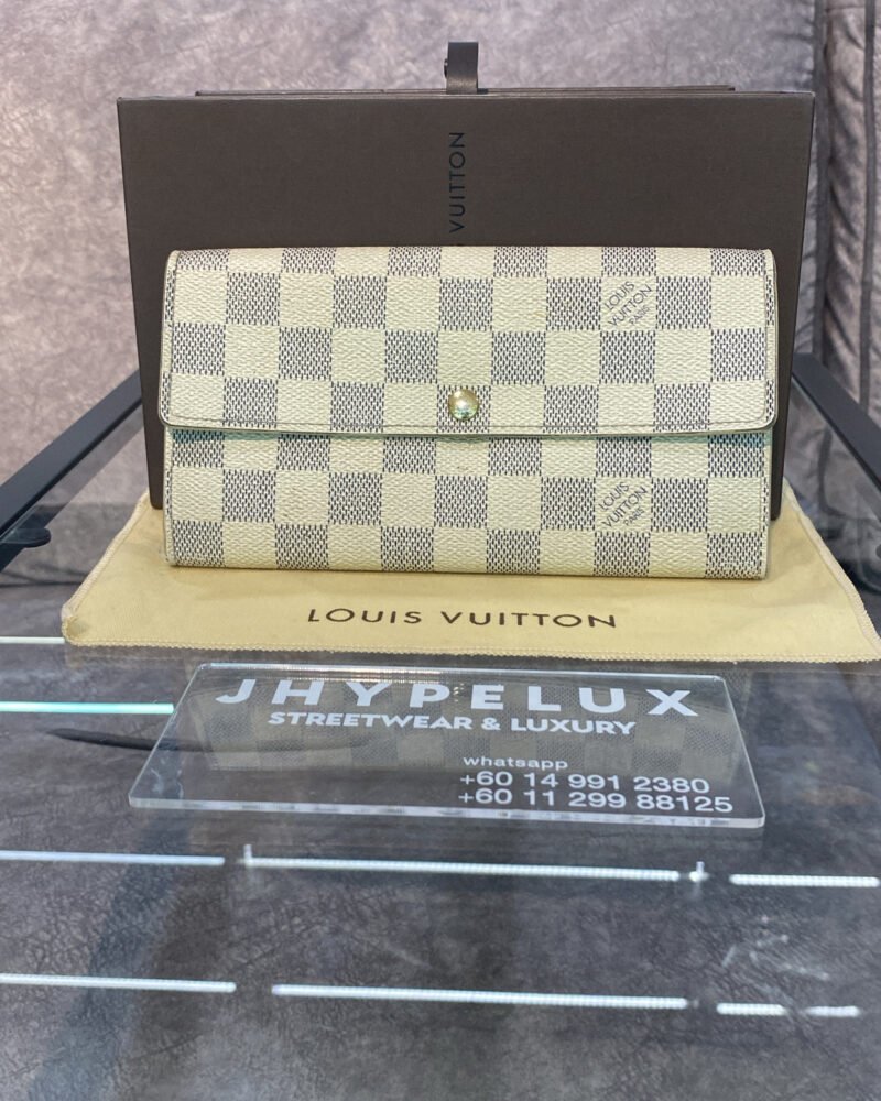 LV Wallet Long Azure Damier Portefeuille Sara
