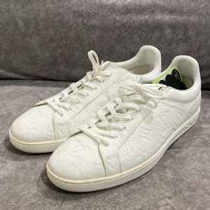 Lv Sneaker White Luxembourg Monogram Leather