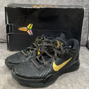 Kobe 7 Elite Black Gold Swoosh