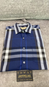Burberry Nelson Navy Check Pattern shirt