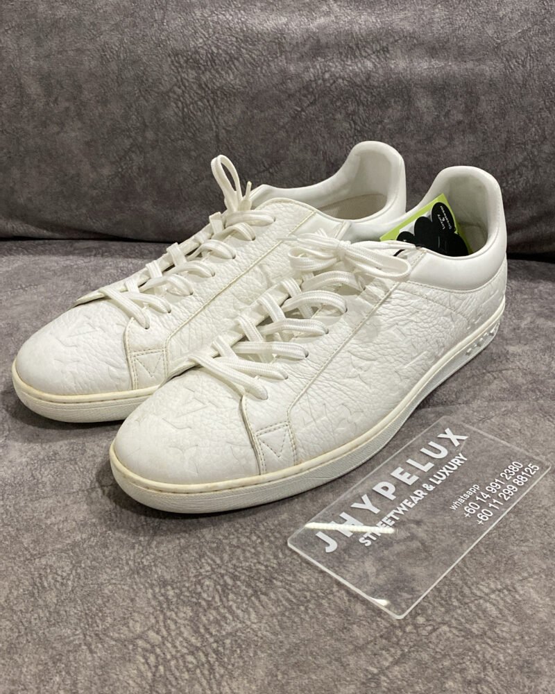 Lv Sneaker White Luxembourg Monogram Leather