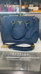 Prada Bag Bluette Boston Leather