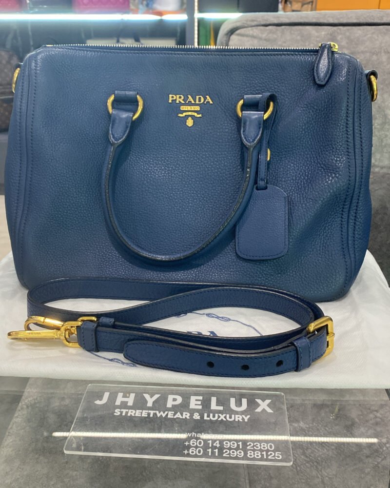 Prada Bag Bluette Boston Leather