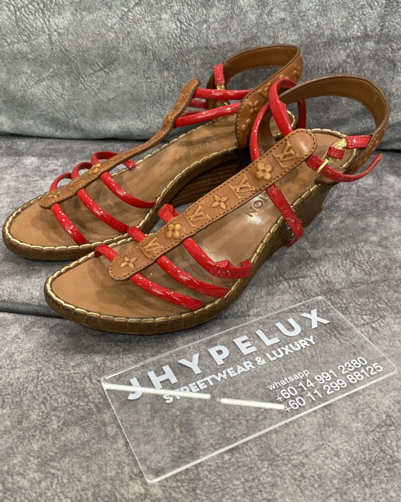 LV Sandals Platform Red