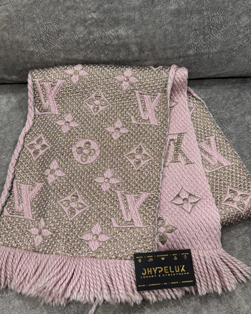 LV Pink Echarpe Logomania Muffler Scarf