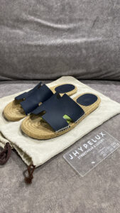 Hermes Sandals Espadrilles Antigua Navy