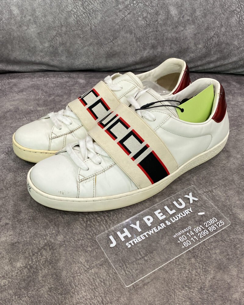 Gucci Ace Strap Word White