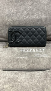 Chanel Wallet cambon Black with Pink interior