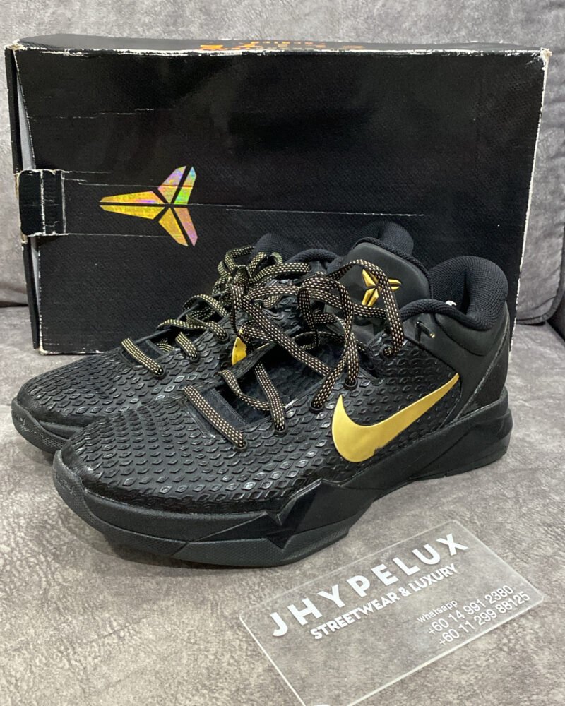 Kobe 7 Elite Black Gold Swoosh