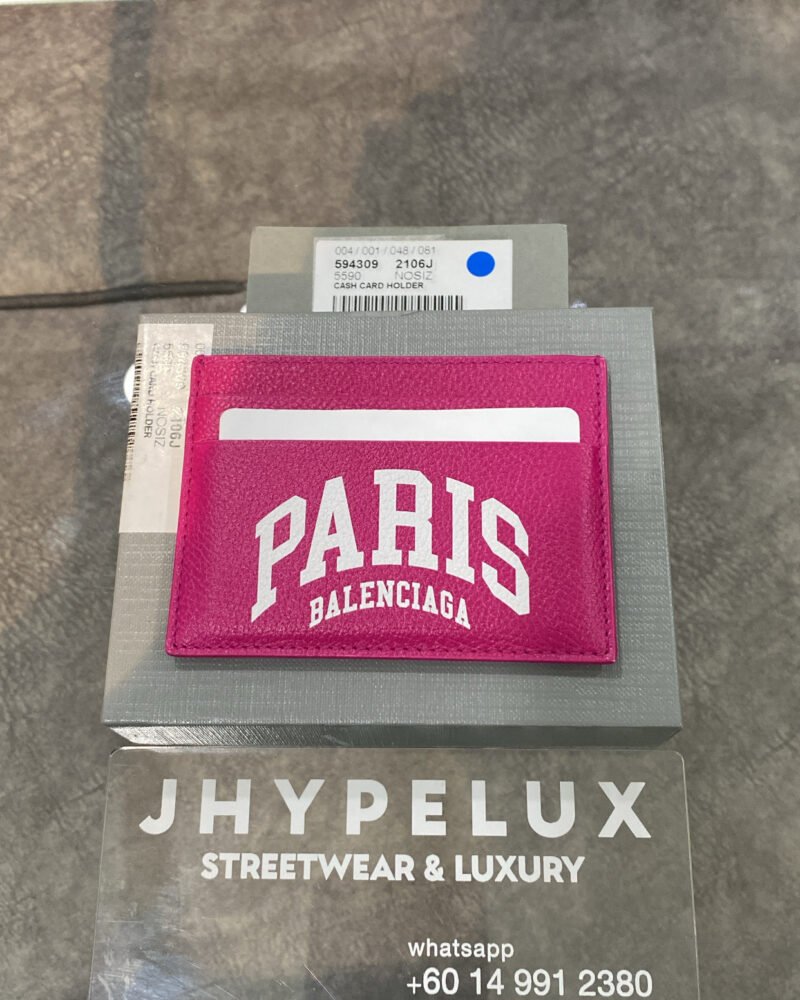 Balenciaga Pink Cardholder with White Logo