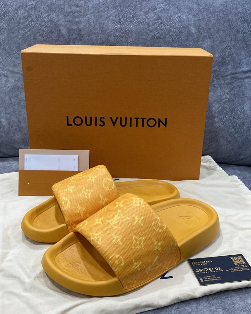 LV Mules Orange Waterfront Monogram