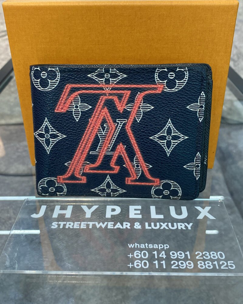 LV Wallet Navy Reverse Upside Monogram