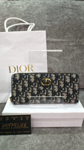 Dior Wallet Long Oblique Monogram Montaigne 30