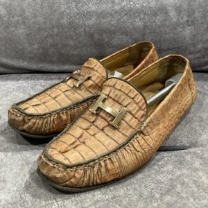 Hermes Crocodile Moccasin