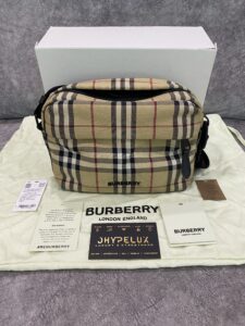 Burberry Paddy Brown Checkered Sling Camera Bag
