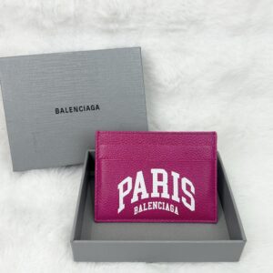 Balenciaga Pink Cardholder with White Logo