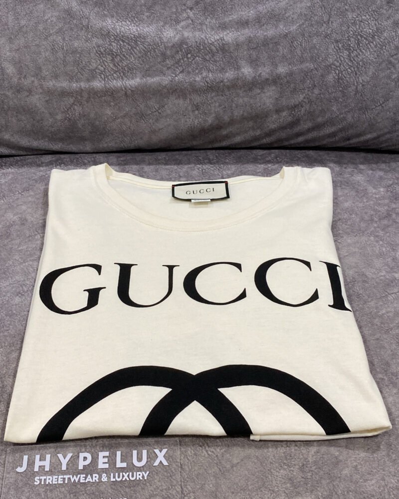 Gucci Tee Cream Interlock Logo
