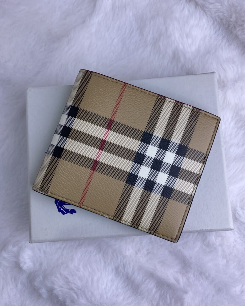Burberry Nova Checkerd Beige Bifold Wallet
