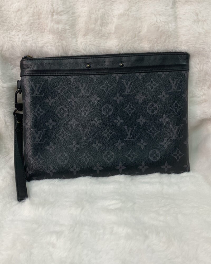 LV Eclipse Monogram Pochette to go Clutch