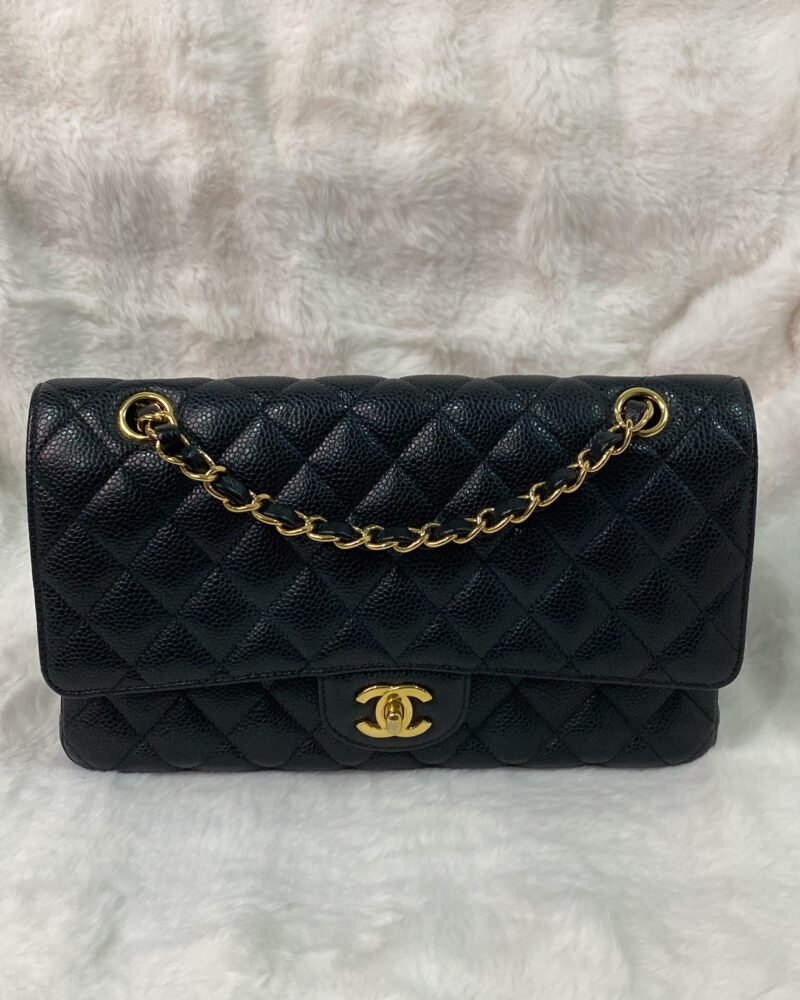 Chanel Classic Flap Medium GHW Caviar Bag