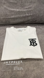 Burberry Tee White Big TB Logo White