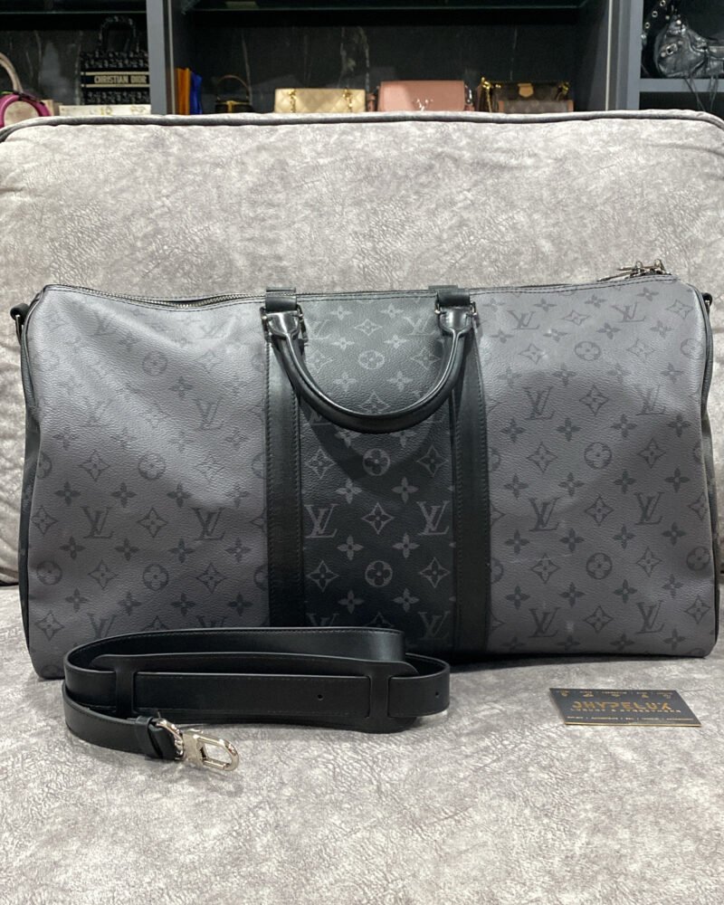 LV Keepall 50 Monogram Eclipse Bicolor Reverse RFID