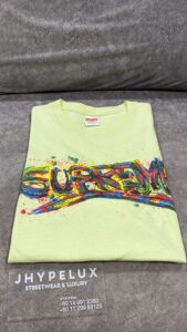 Supreme Paint Logo Tee in Pale Mint SS2020