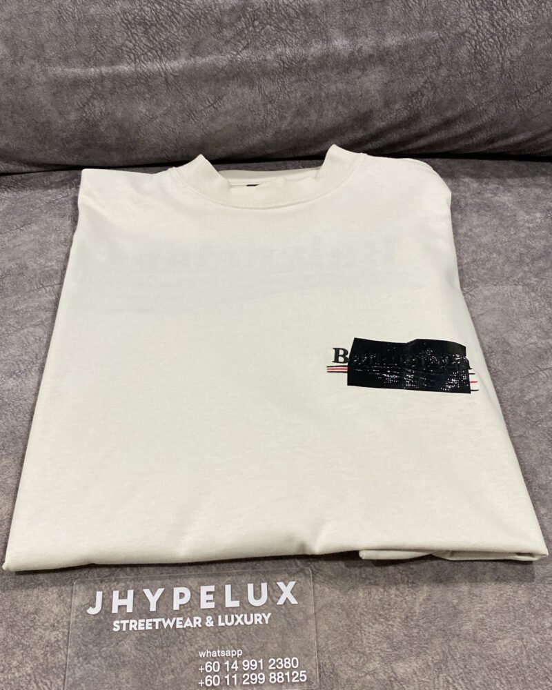 Balenciaga Tee White Wave Taped