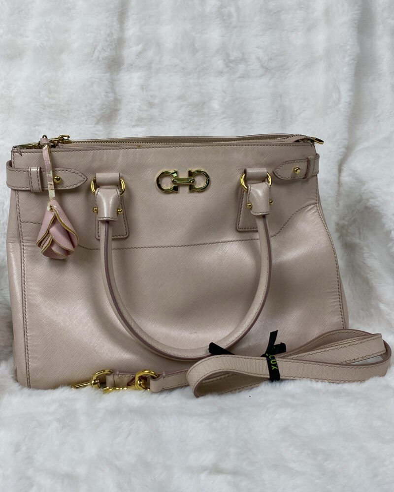 Salvatore Ferragamo Ginny Bag Saffiano Calfskin in Fuchsia Pink