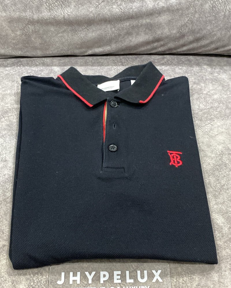 Burberry Polo Black Red TB Chest Checkered