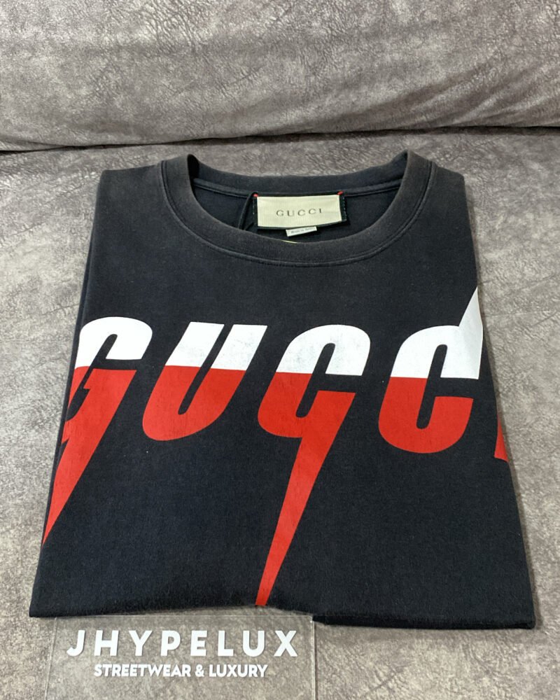 Gucci Tee Black Blade Lightning