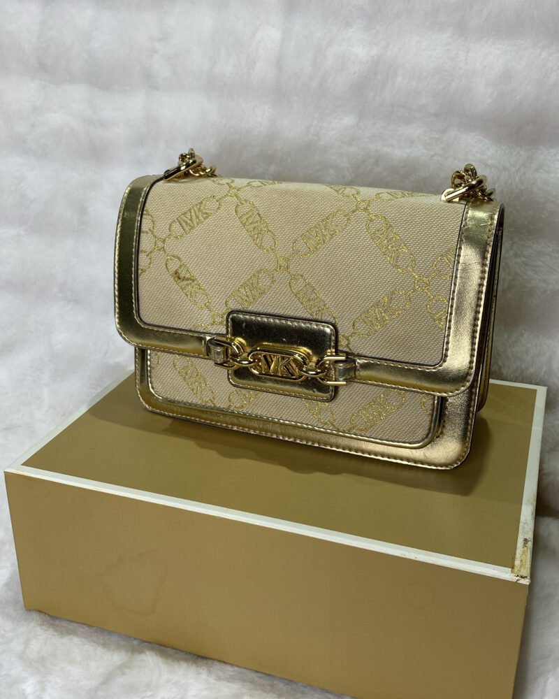 Michael Kors Heather Large Bag in Metallic Gold