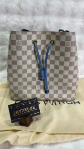 LV Neo Noe Azure Bucket Bag (Blue interior)
