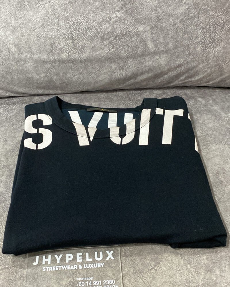 LV Tee Black Fragment Word Spellout