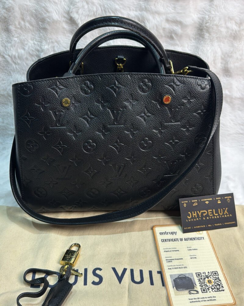 LV Bag Black Empreinte Montaigne MM Bag