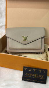 LV Mylockme Chain Pochette Greige GHW WOC Bag