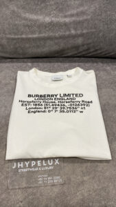 Burberry Tee White Limited Logo Middle