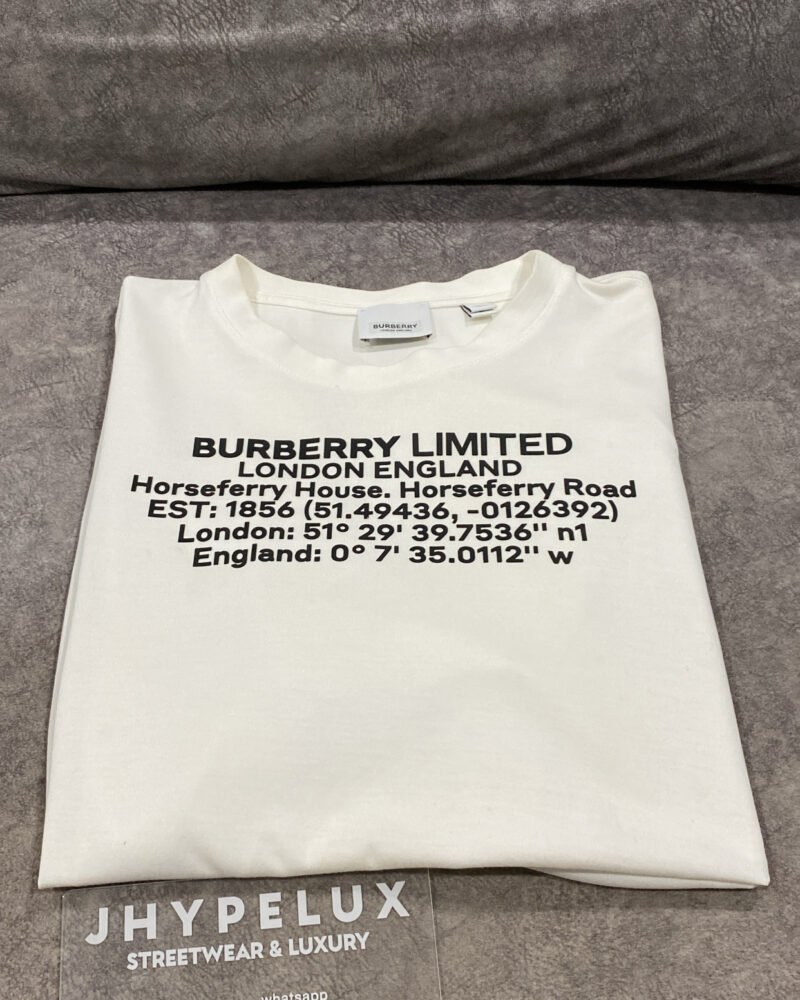 Burberry Tee White Limited Logo Middle