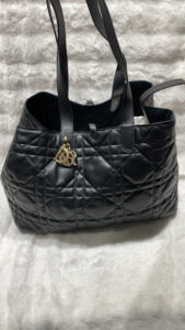 Dior Large Tonjours Macrocannage Black calfskin Bag