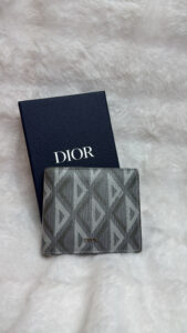 Dior Wallet Grey Diamond Canvas