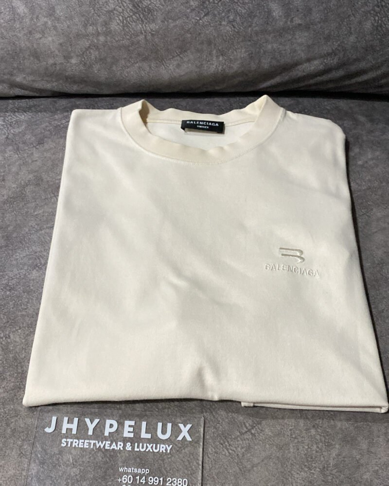 Balenciaga Tee Beige Sporty B Logo