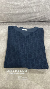 Dior Tee Navy Towel Oblique