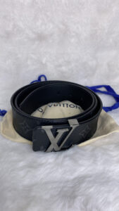 LV Monogram Eclipse Belt (Silver Buckle) (AC4116)