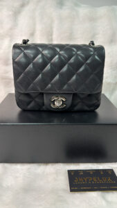 Chanel Mini Square Flap Black Lambskin